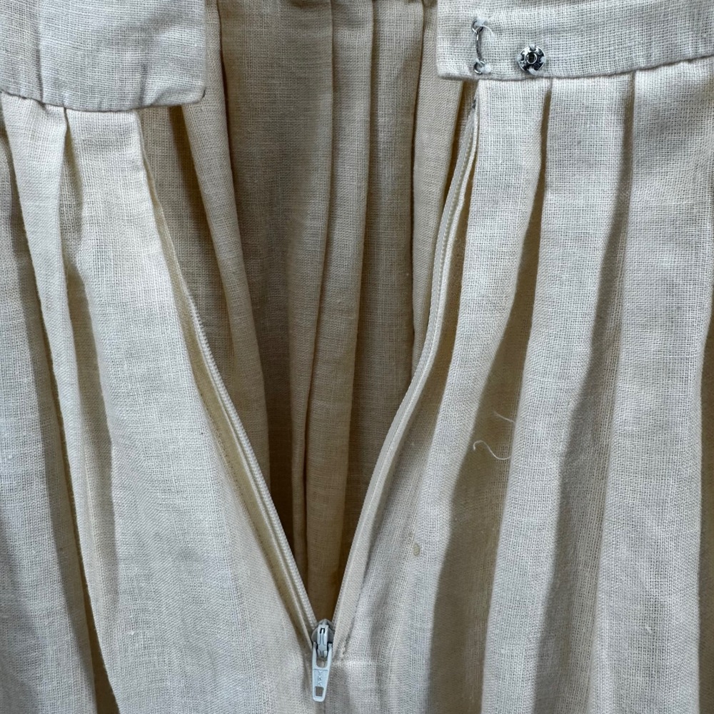 Vintage Handmade Embroidered Lace Linen Dress Cream Cottagecore Project Piece - Picture 14 of 16